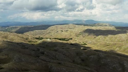 Scenic Aerial View of Rolling Hills Landscape