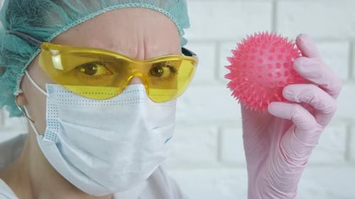 Examine a flu virus.