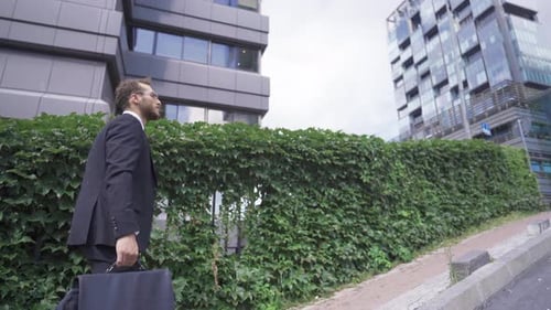 Businessman walking.