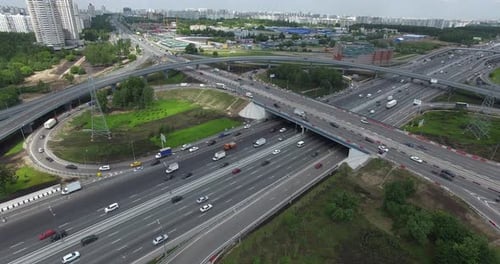 Transport Infrastructure in Moscow, Aerial View