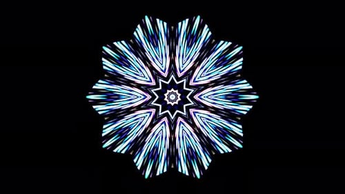 Seamless Looping Geometric Light Ray Mandala