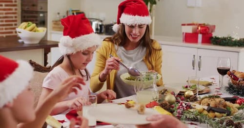 Festive Family Christmas Celebration at Home