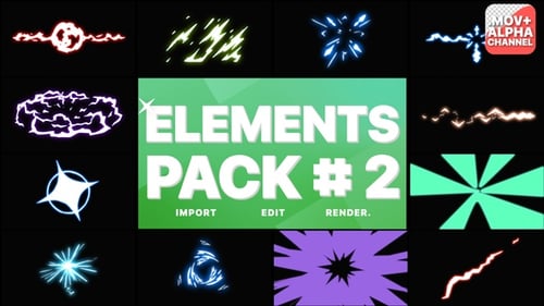 Energy Elements Pack 02 | Motion Graphics