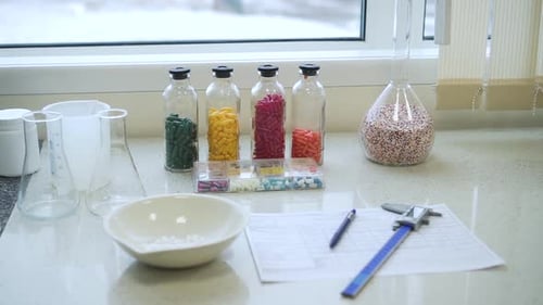 Pharmaceutical Pills in a Laboratory Setting