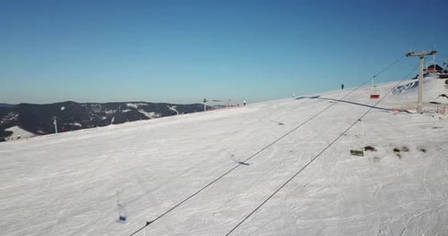 From Great Heigh Fairytale Mountain Landscape Snow Covered Alpine Sharp Peaks