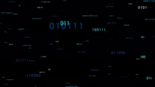 Binärzahlen Ziffern scrollen Hintergrund-Animation