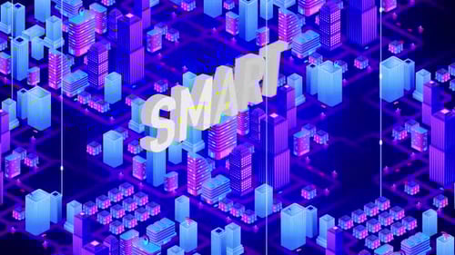 Digital Smart City Word Smart