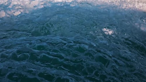 Turbulent Ocean Water Splashing and Rippling