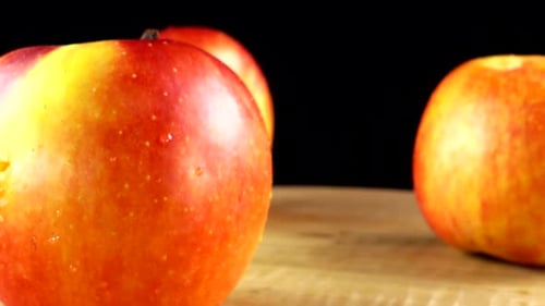 Apple on a Black Background
