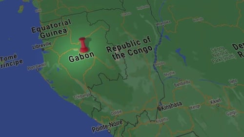 Animated Map Pin Highlights Country Location