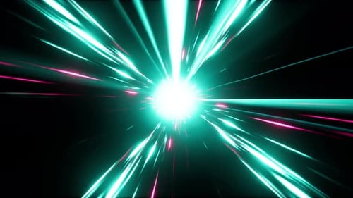 Futuristic Light Rays Hyperspace Warp Speed Effect