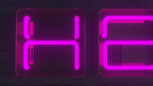 HELLO Signboard Made with Neon Letters in the Dark