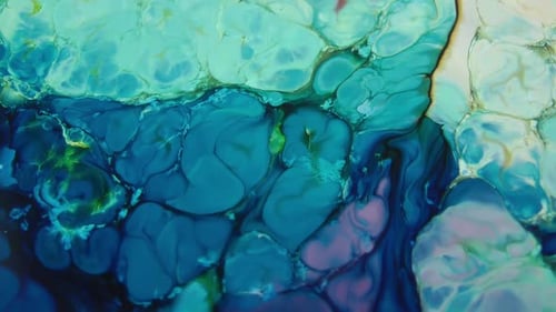 Colorful Paint Mixing in Abstract Design