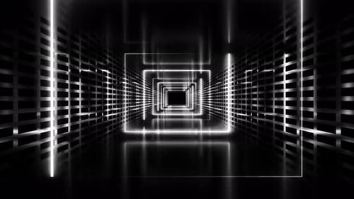 Black Loop Tunnel With White Frames