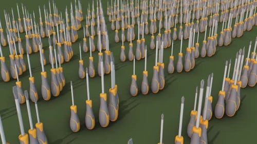 A Lot Of Modern Screwdriver In A Row Hd