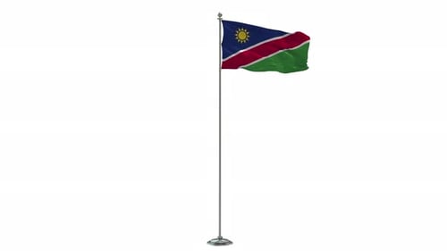 Namibie : le mât du drapeau agité en boucle avec Alpha