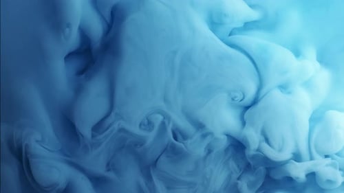Swirling Blue and White Abstract Plumes
