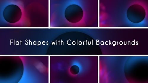 Formas planas con fondos coloridos