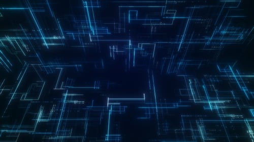 Blue Digital Lines Background