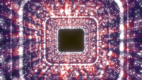 flying through futuristic digital particle tunnel background, Abstract Animated Particle Tunnel, Dig