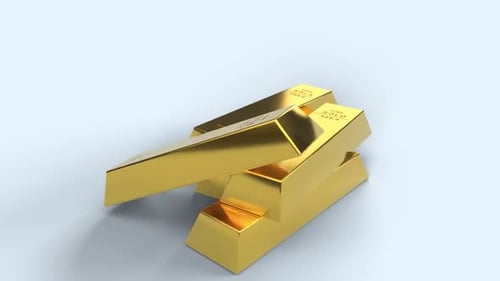 Lingots d'or pur à boucles infinis 4K