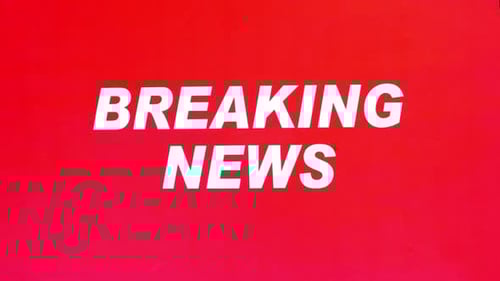 Breaking News Text Reveal and Torn Paper Transition