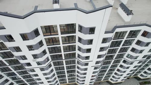 Aerial View of a Newly Modern MultiStorey Building in a Forest Area