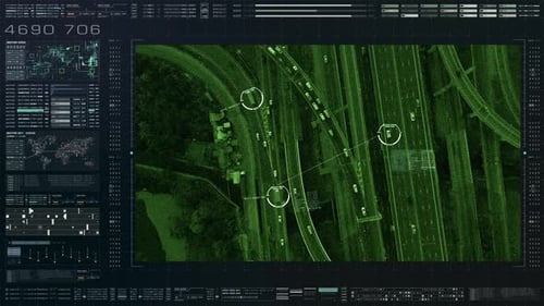 Futuristic Satellite Surveillance HUD 01