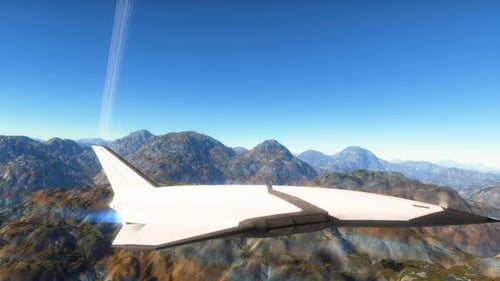 Space Background - Spacecraft Travels Rocky Exoplanet