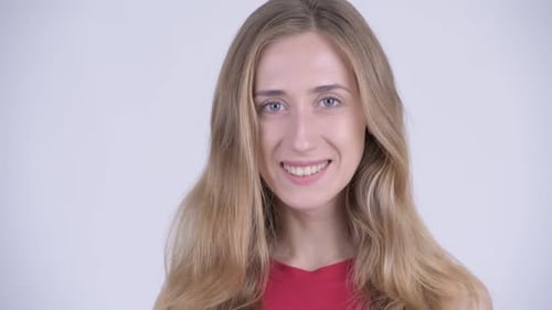 Smiling Young Woman Portrait Close Up