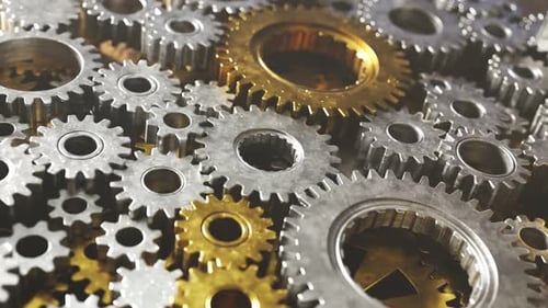 3D Brain Formed by Interlocking Metal Gears