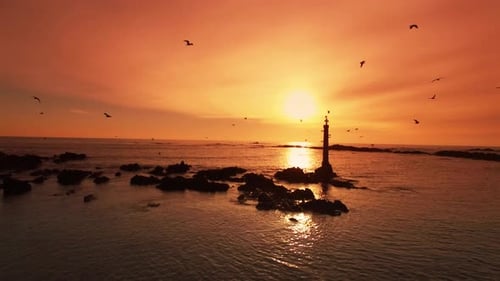 Beautiful Beach at Sunset