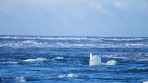 Icebergs in Ocean
