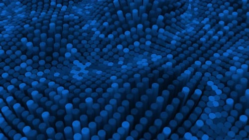 Geometric Wave Motion of Blue Cylinders