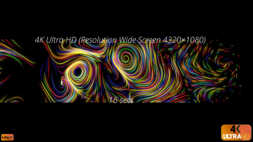 Abstract Fluid Swirling Neon Lines Looping Background