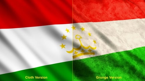 Waving Flag of Tajikistan Seamless Loop Animation