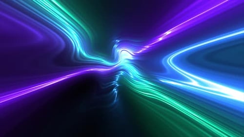 Abstract Hologram Neon Wavy Background 4K 07