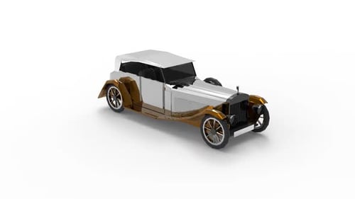 3D Vintage Luxury Car Rotating Animation