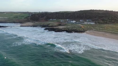 Aerial View Culdaff Beach Donegal Ireland