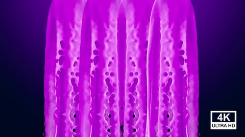 Abstract Purple Fluid Streams Falling Down Background