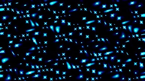 Abstract Neon Blue Glowing Star Particles Background Loop