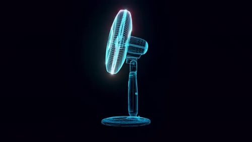 Fan Hologram Rotating 4k