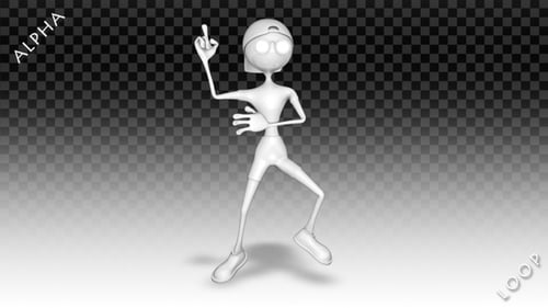 3D-Mannfigur — Zeichentrickfilm Fröhlicher Tanz