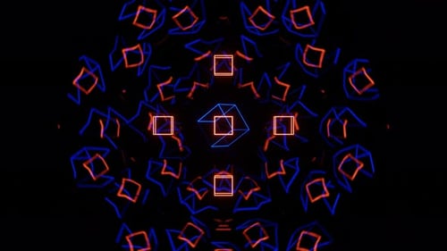 Geometrische Reflexion im Kaleidoskop | Abstrakte Spiegelmusteranimation | 4K Loop