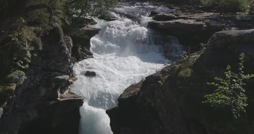 Rapids Wasserfall See Wasser Norwegen Natur Zeitlupe