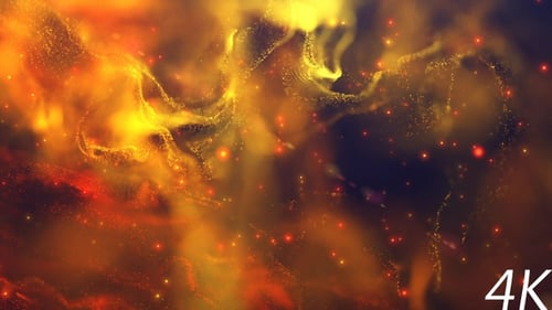 Abstract Golden Particles Flowing Background Loop