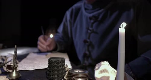 Writing With a Quill By Candlelight