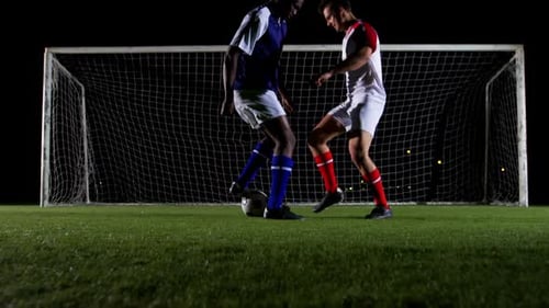 Jugador de fútbol jugando al fútbol