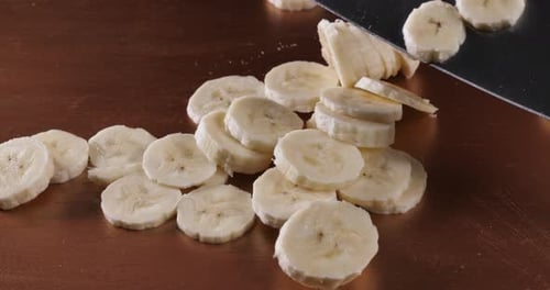 Slicing Banana Fruit