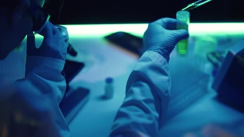 Scientists are Analyzing Samples in Medical Research Laboratory